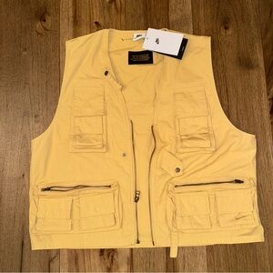 NEW NWT Nike Mens SMALL Life Utility Cargo Vest Beige Sesame FN3214-252 $175
